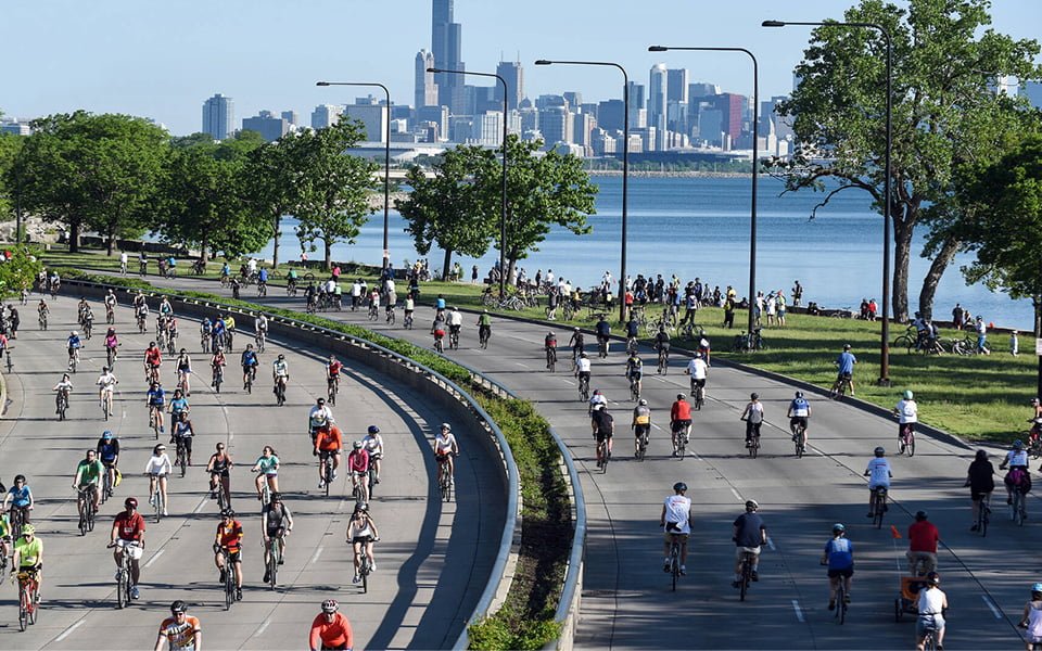 حدث ركوب الدراجات السنوية بعامه الـ22 في شيكاغو